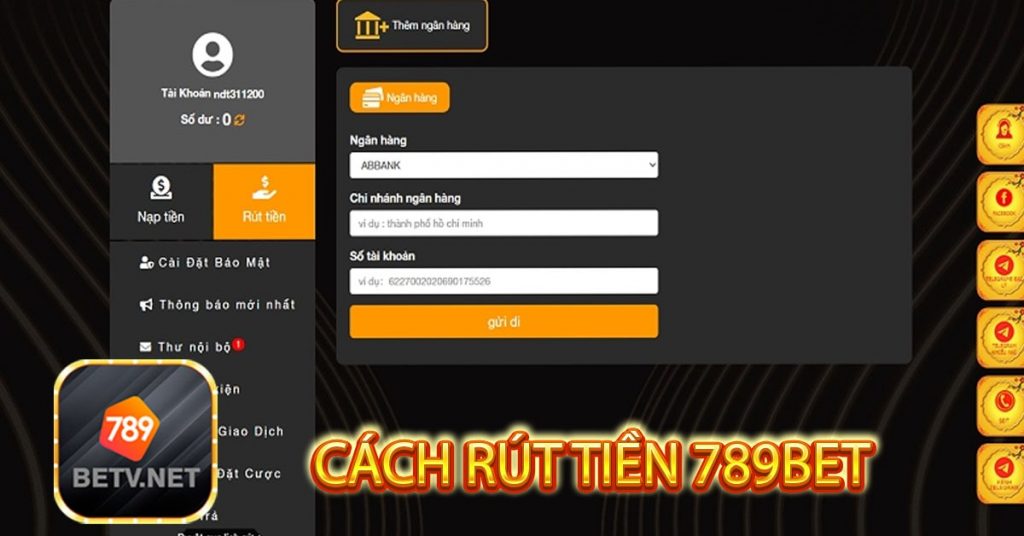 Cách rút tiền 789bet